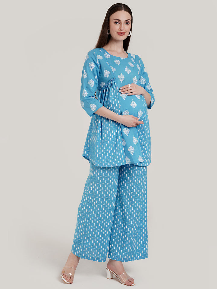 Cotton Maternity Two Piece Set