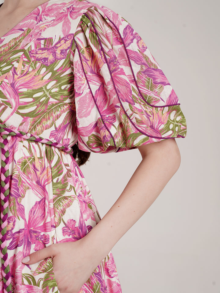 Cotton Tropical Maternity Dress