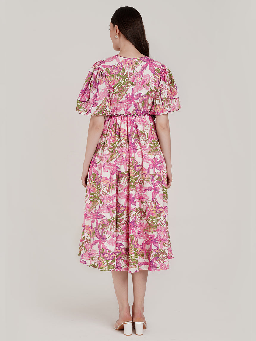 Cotton Tropical Maternity Dress
