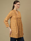 Feeding Button-Down Printed Tunic Top