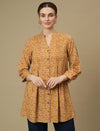 Feeding Button-Down Printed Tunic Top