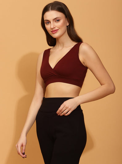 Wine Berry Maternity & Nursing Bra