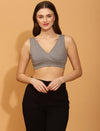 Grey Maternity & Nursing Bra