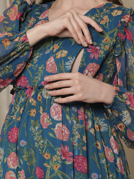 Floral Nursing Dress