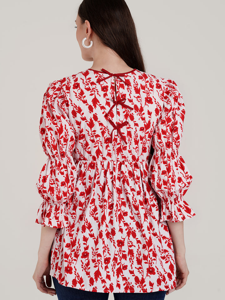 Floral Maternity Tunic Top