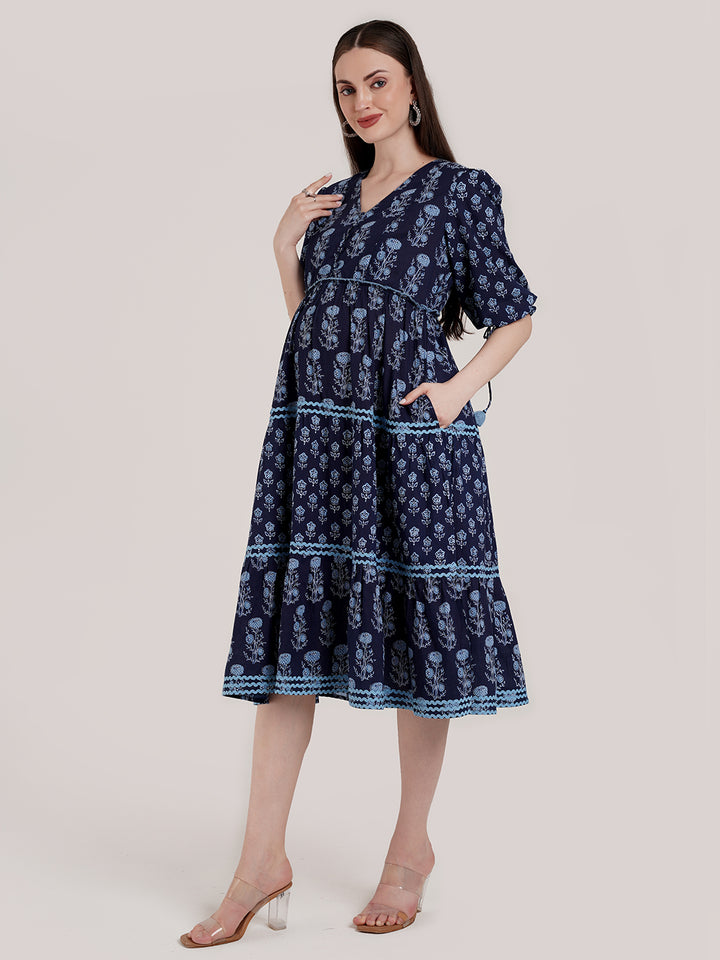 Floral Print Maternity Dress