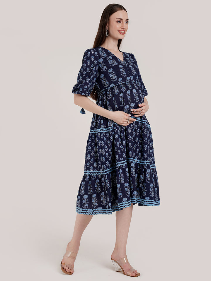 Floral Print Maternity Dress