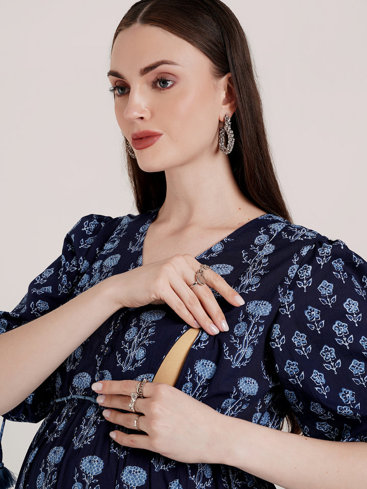 Floral Print Maternity Dress