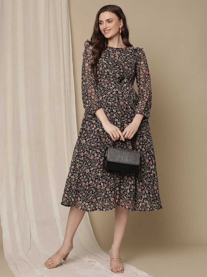 Flower Print Feeding Dress