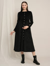 Formal Maternity Winter Dress - Black