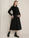 Formal Maternity Winter Dress - Black