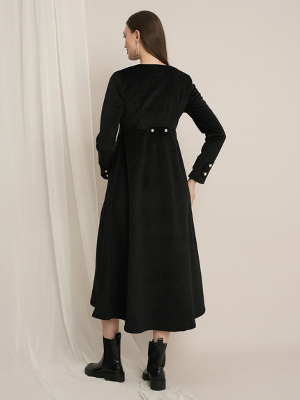 Formal Maternity Winter Dress - Black