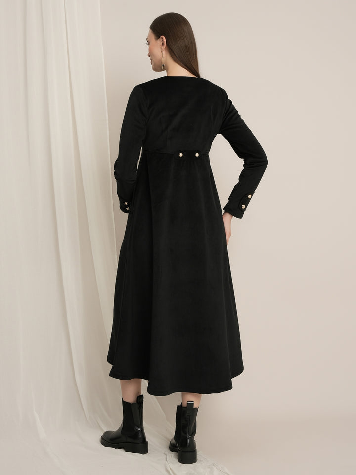Formal Maternity Winter Dress - Black