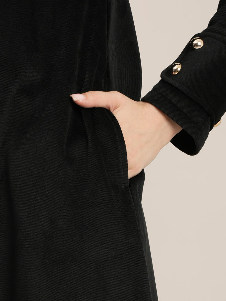 Formal Maternity Winter Dress - Black