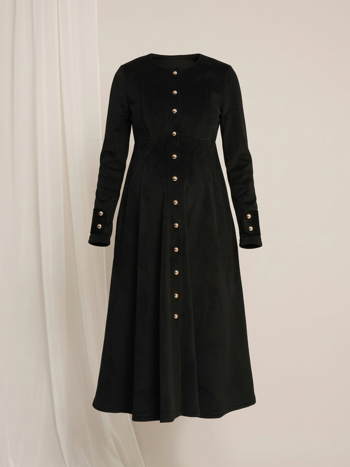 Formal Maternity Winter Dress - Black