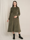Formal Maternity Winter Dress - Green