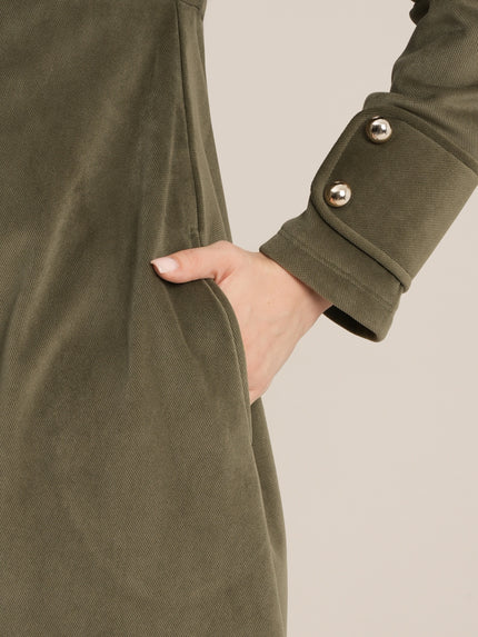Formal Maternity Winter Dress - Green