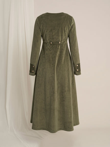 Formal Maternity Winter Dress - Green