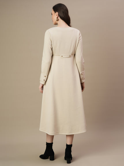 Buy Formal Maternity Winter Dress - Off-White Buy Formal Maternity Winter Dress - Off-White