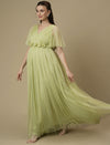 Green Floor-Length Maternity Maxi Formal Gown