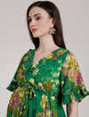 Green Floral Maternity Dress