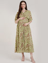 Green Maternity Kaftan Dress