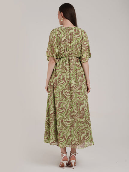 Green Maternity Kaftan Dress