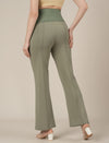 Green Maternity Pintuck Bootcut Pants