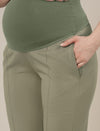 Maternity Pintuck Tapered Fit Pants-Green