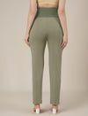 Maternity Pintuck Tapered Fit Pants-Green