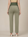 Green Maternity Stretchy Straight Pants