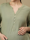 Green Maternity Tunic Top