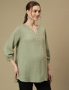 Green Maternity Tunic Top