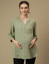 Green Maternity Tunic Top