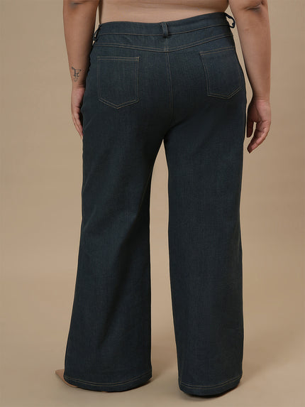 Green Plus Size Bootcut Jeans
