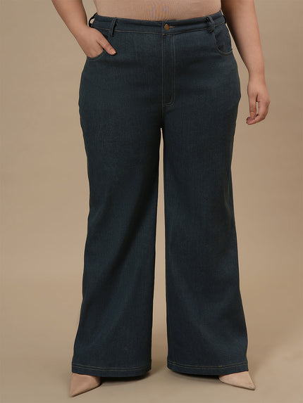 Green Plus Size Bootcut Jeans
