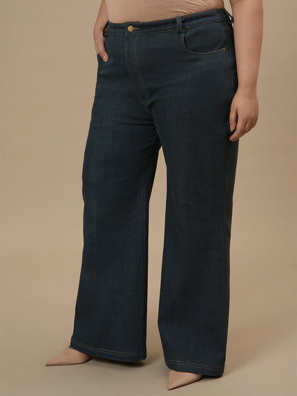 Green Plus Size Bootcut Jeans