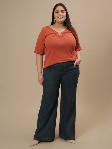 Green Plus Size Bootcut Jeans