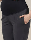 Grey Maternity Pintuck Bootcut Pants