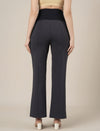 Grey Maternity Pintuck Bootcut Pants
