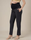 Maternity Pintuck Tapered Fit Pants-Grey