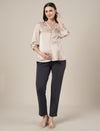 Maternity Pintuck Tapered Fit Pants-Grey