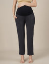 Grey Maternity Stretchy Straight Pants