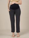 Grey Maternity Stretchy Straight Pants