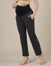 Grey Maternity Stretchy Straight Pants