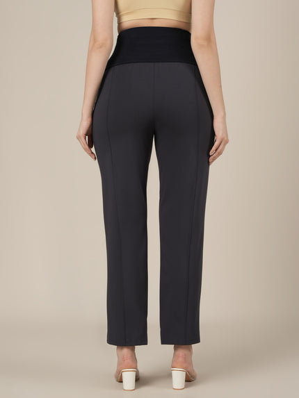 Grey Maternity Stretchy Straight Pants