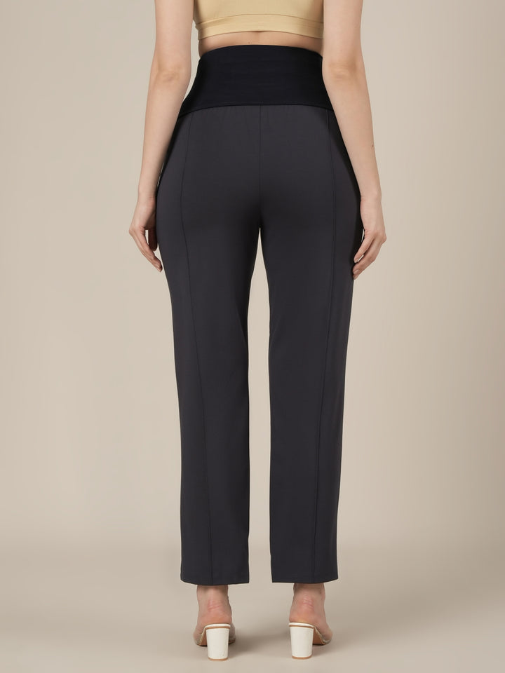Grey Maternity Stretchy Straight Pants