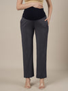 Grey Maternity Stretchy Wide Leg Pants