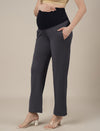 Grey Maternity Stretchy Wide Leg Pants