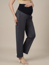 Grey Maternity Stretchy Wide Leg Pants